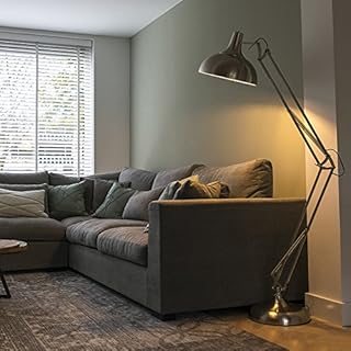 Qazqa - Design Floor Lamp Steel I Nickel Matt I Satin - Hobby- - Modern - Suitable for LED E27 | 1 Light - Metal Floor lamp - Suitable for Living Room I Bedroom I