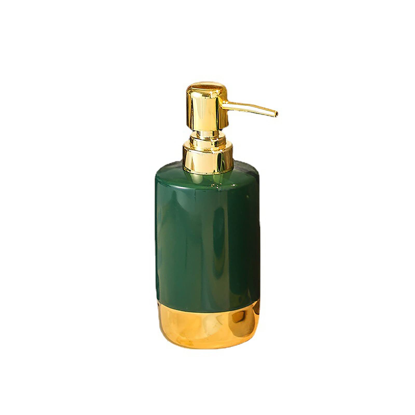 Juegos de Accesorios de baño, Acesorios Cuartos de Baño 5 Piezas con Dispensador Jabon Baño, Jabonera Baño, Porta Cepillo de Dientes, para Champú Gel de Ducha Cerámica Verde