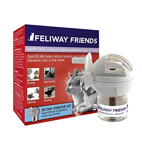 FELIWAY Friends 30 Day Starter Kit. Diffuser and Refill. Helps to reduce conflict in multi-cat households, helping cats get along better
