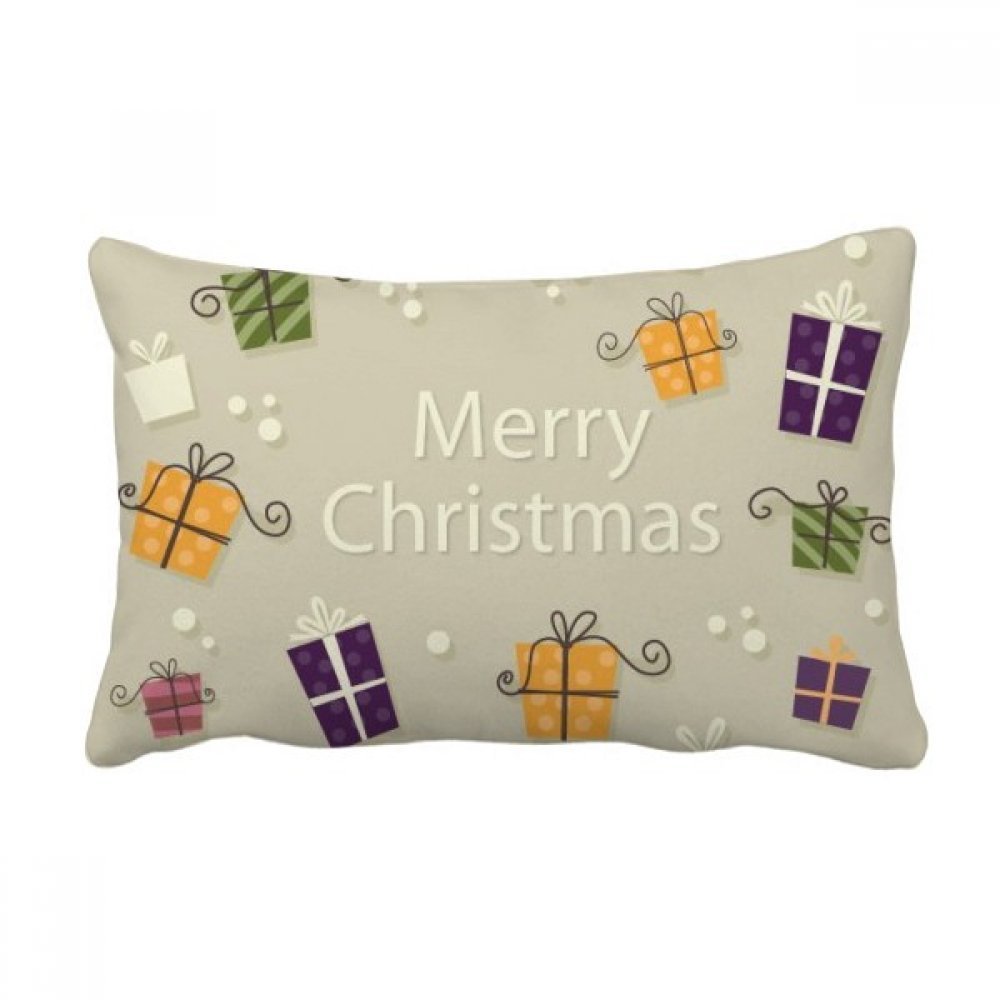 Coussin de Noël Joyeux Noël multicolore 16x24 pouces pour canapé