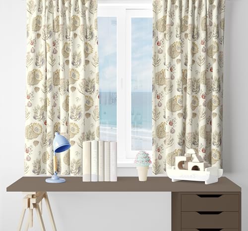 Image of Ultimate Trends Polyester Room Darkening Curtains for Doors and Window, Eyelets Curtain Block Up to 65% to 70% Sunlights, 9 FEET Packof 2,Ivory Cream