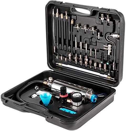 Mophorn Non-dismantle Injector Cleaner 600ML Automotive Non-dismantle Gasoline Fuel Injector Tester and Cleaner Fuel System Fuel Injector Cleaner Tool Set for Petrol EFI Throttle (0-140PSI)