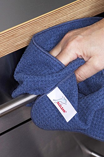 Alclear International Secador Mágico, Gamuza de Microfibra para el Coche, para el Cuidado del Coche, la Pintura del Coche, Moto, Cocina y Hogar, Vajilla, Trapo de Secado Suave, 60 x 40 cm, Azul
