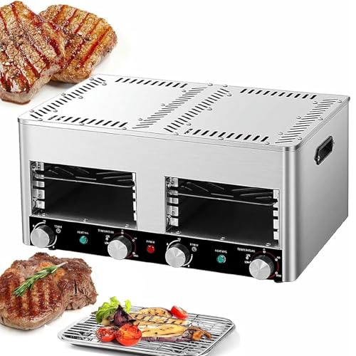 Electric Steak Grill & Oven with Temp & Time Control