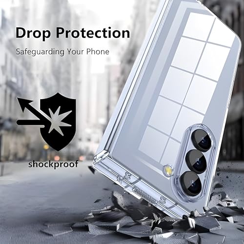 Image of Crystal Clear Slim Case Compatible with Samsung Galaxy Z Fold 6 | Shockproof Hard Back Cover with Camera Protection | Lifetime Anti-Yellow