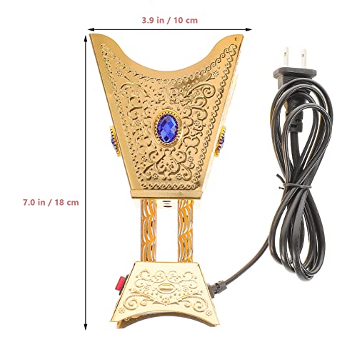 Vosarea Electric Incense Burner Vintage Metal Incense Burner For Incense Cones Wax Melts And Oil Wax Burner Oil Burner (Us Plug) #TOP1