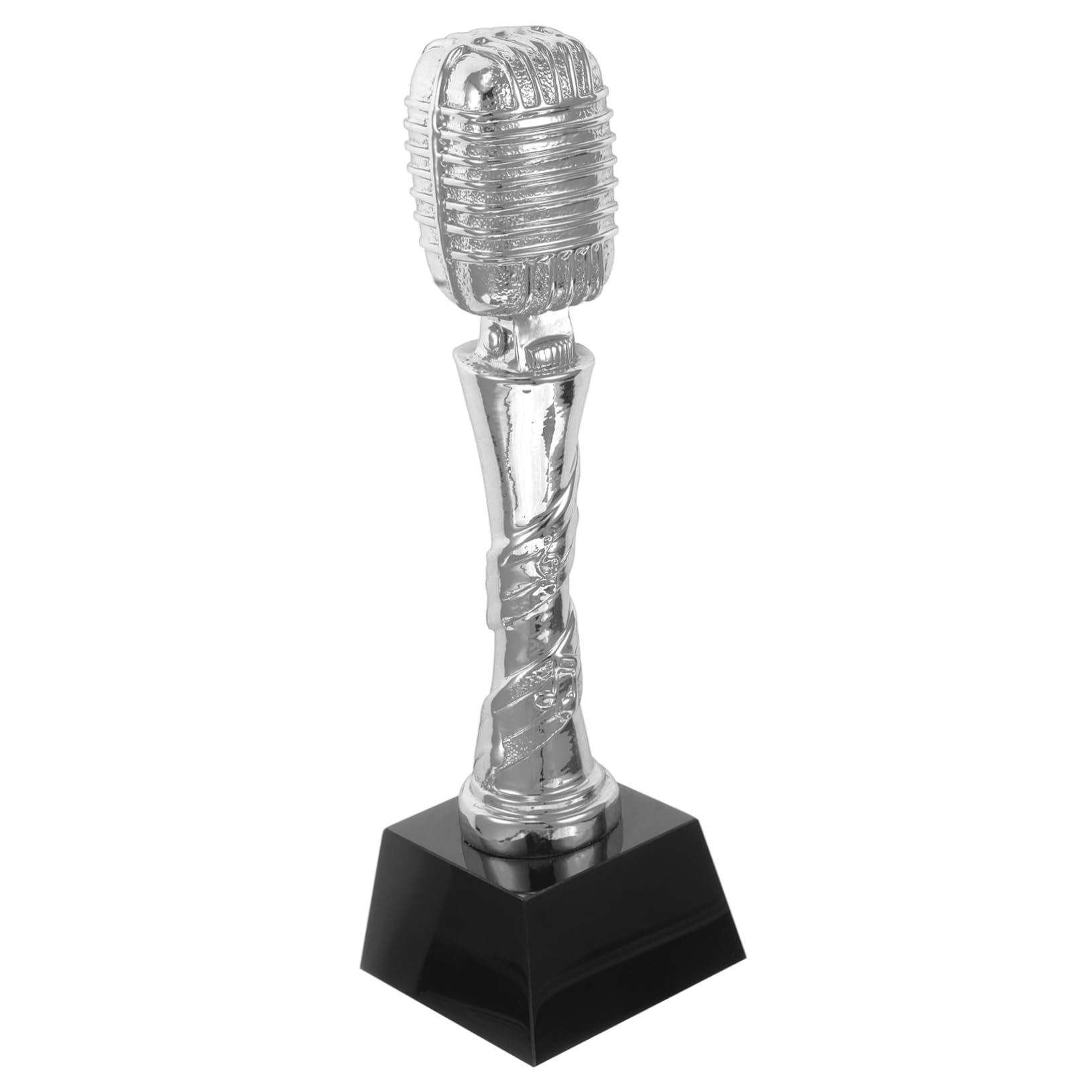 KOMBIUDA Trophy De Forma De Micrófono para Competiciones De Premios De Apreciación Musical y Decoración De De Prop Infantil