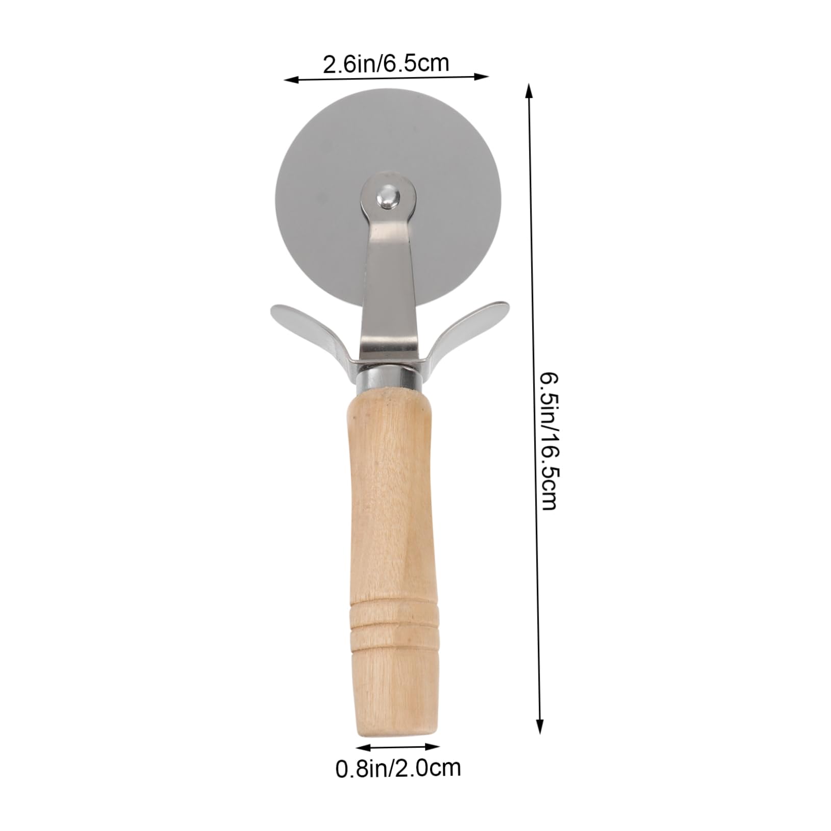 Cabilock Pizza Cutter Wheel Wooden Handle Pizza Knife Dough Roller Heavy Duty Lattice Cutter Pastry Tool Kitchen Baking Tool