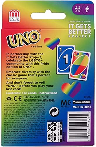 Uno Play With Pride Card Game With 112 Cards And Instructions Great Gift For Ages 7 Years Old Up Amazon Ca Toys Games Uno Play With Pride Card Game With 112 Cards And Instructions Great Gift For Ages 7 Years Old Up Amazon Ca Toys Games