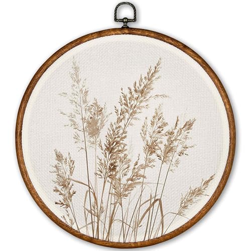 TLESKE-Beige-Rustic-Fall-Botanical-Round-Wall-Art-Decor-Boho-Autumn-Wildflower-Floral-Framed-Canvas-Prints-Wall-Art-Artwork-Neutral-Vintage-Wall-Hanging-Door-Decor-Decorations-for-Farmhouse-Bedroom-Li TLESKE Beige Rustic Fall Botanical Round Wall Art Decor Boho Autumn Wildflower Floral Framed Canvas Prints Wall Art Artwork Neutral Vintage Wall Hanging Door Decor Decorations for Farmhouse Bedroom Li