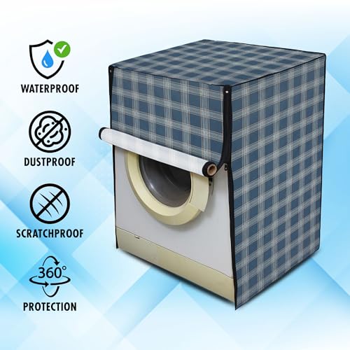Image of Lithara Front Load Fully Automatic Washing Machine Cover for LG, Samsung, IFB, Whirlpool, Suitable for 7 kg & 7.5 KG - Waterproof, Dustproof Cover (Print-7)