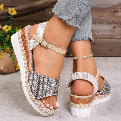 Sandales talon compensé femme été et printemps légères et chics