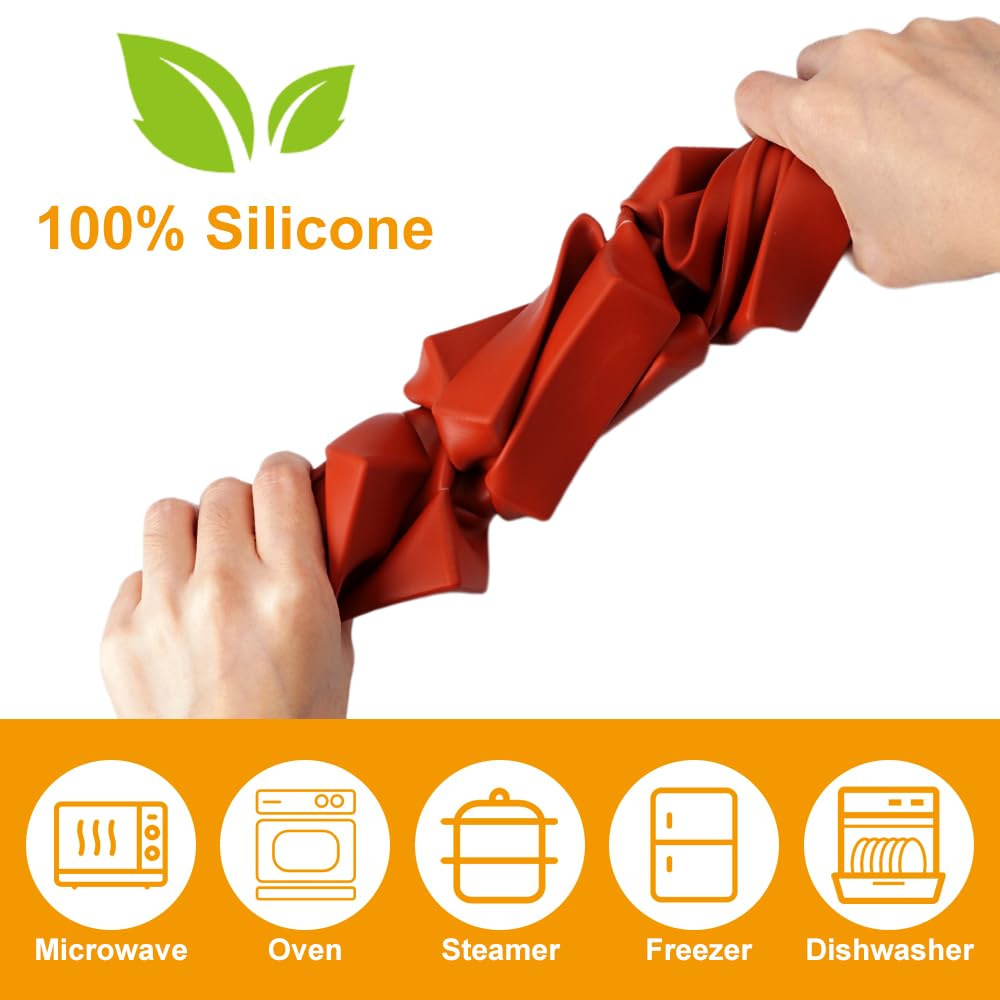 2 Pezzi Stampi Silicone Rettangolari Marroni 12 Cavità Antiaderenti | Forme per Barrette Energetiche, Cereali, Cioccolato e Saponi Artigianali