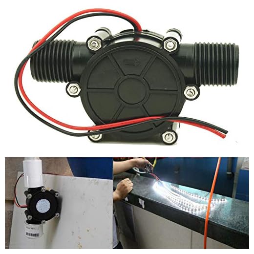 AUXPhome DC Water Turbine, 5V 12V 80V DC 10W Micro-Hydro Portable Water Generator Charging Power Tool,Hydroelectric Power Generator for DIY LED Power Light