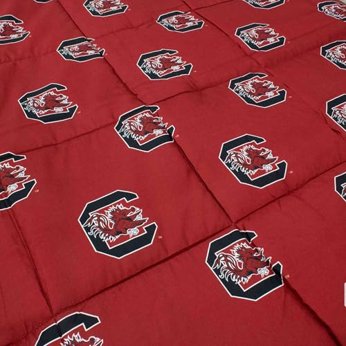Image of College Covers Everything Comfy South Carolina Gamecocks Reversible Big Logo Soft and Colorful Comforter, Twin