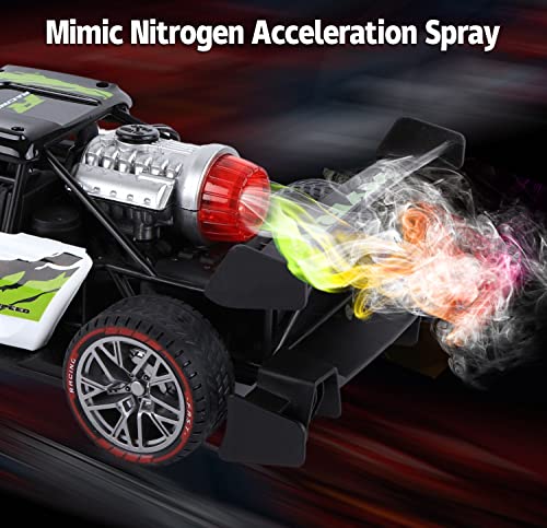 Onthego Remote Control Car,2.4 Ghz Metal Rc Cars With With Spray & Light, Hot Wheels Rc Cars, Electric Sport Racing Hobby Toy Car With Rechargeable Batteries,Cool Rear Wing Car Gift For Kids Boys #TOP4