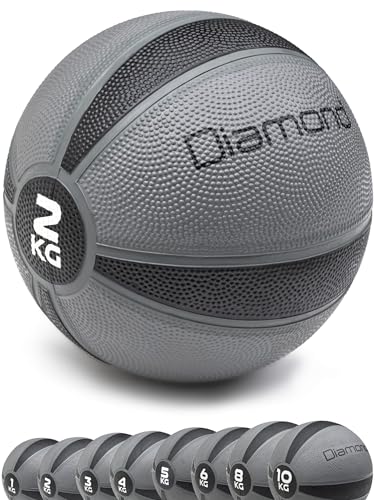G5 HT SPORT Palle Mediche in Gomma Odorless [Disponibili da 1 Kg a 10 Kg] Palle da Fitness e Fisioterapia Ideali per Potenziamento Muscolare, Resistenza e Velocità (2 Kg)