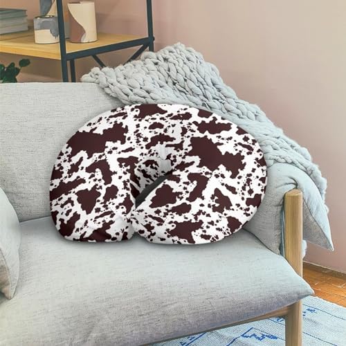 Image of Brown Cow Baby Nursing Pillow Cover Stretchy Breathable Breastfeeding Pillow Cover Easy to Clean Neutral Pillow Cover for Infant Snug