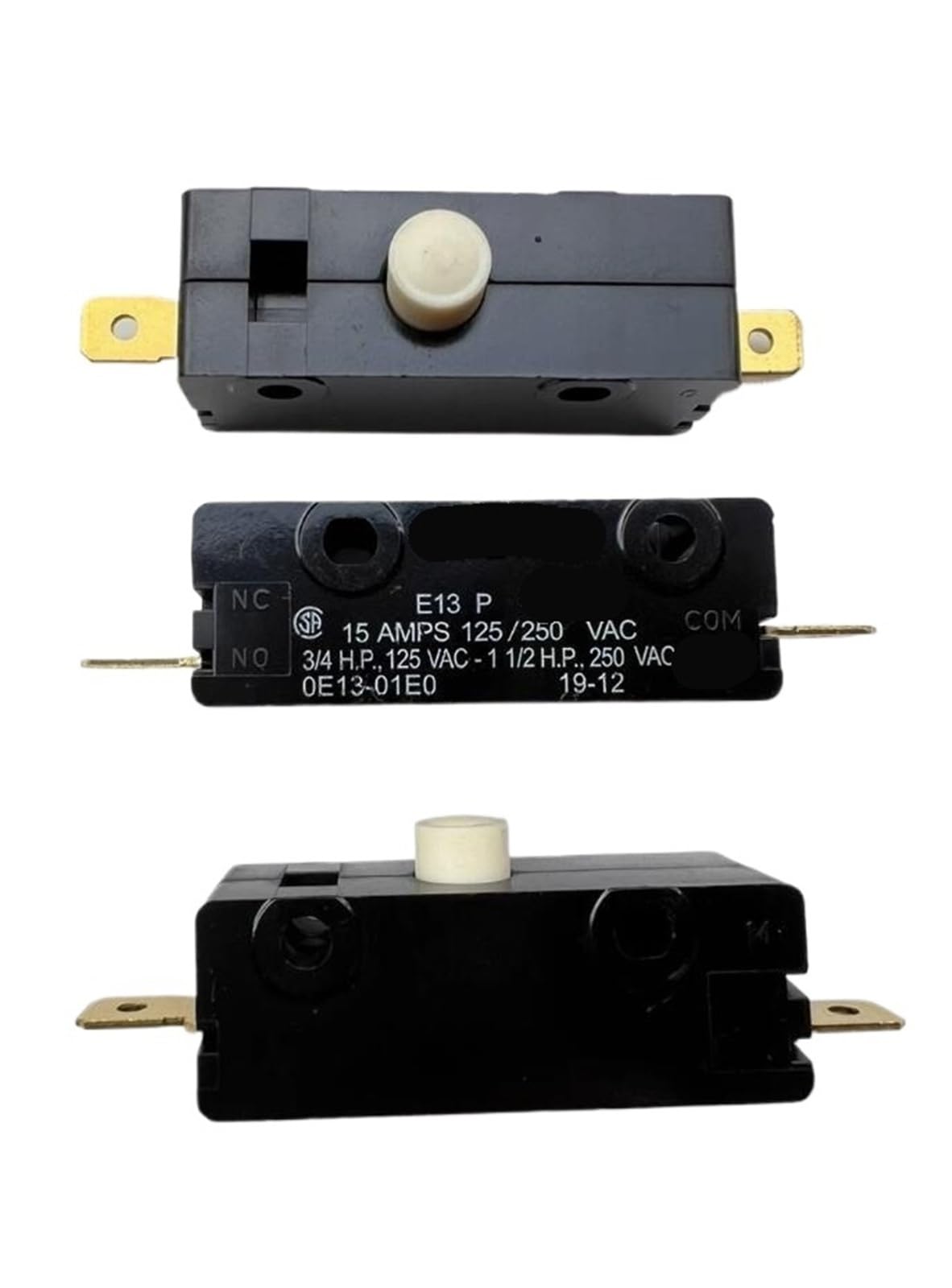 Interruptor E13 15A pulsador normalmente abierto NA de 250VAC para repuesto 3