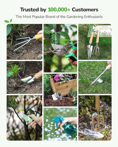 Set de herramientas de jardinería 10 piezas con organizador miniatura 5