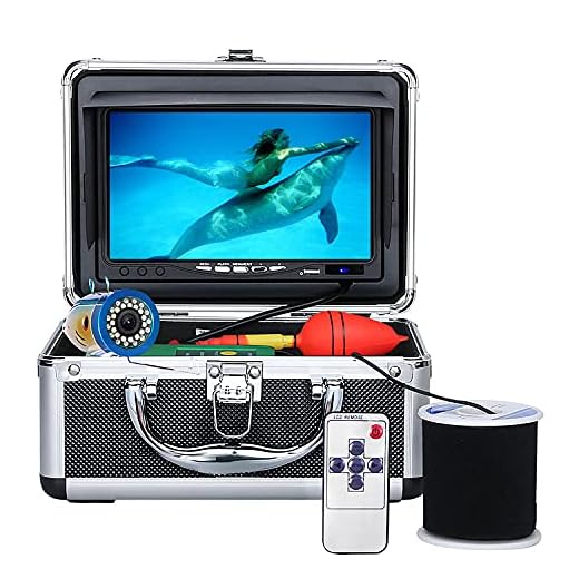 Underwater Fishing Camera Anysun Fishing Camera with DVR Recorder Waterproof IP68 Underwater Viewing System 7'' Color LCD Monitor 1080P with 15m/50ft Cable for Ice Lake Boat Sea Fishing (15m/50ft+DVR)