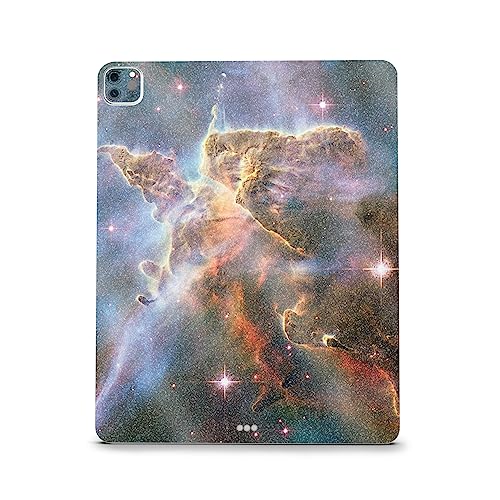 Image of MightySkins Carbon Fiber Skin Compatible with Apple iPad Pro 12.9 inch M2 6th Gen (2022) Full Wrap Kit - Golden Nebula | Protective, Durable Textured Carbon Fiber Finish | Easy to Apply | Made in The USA