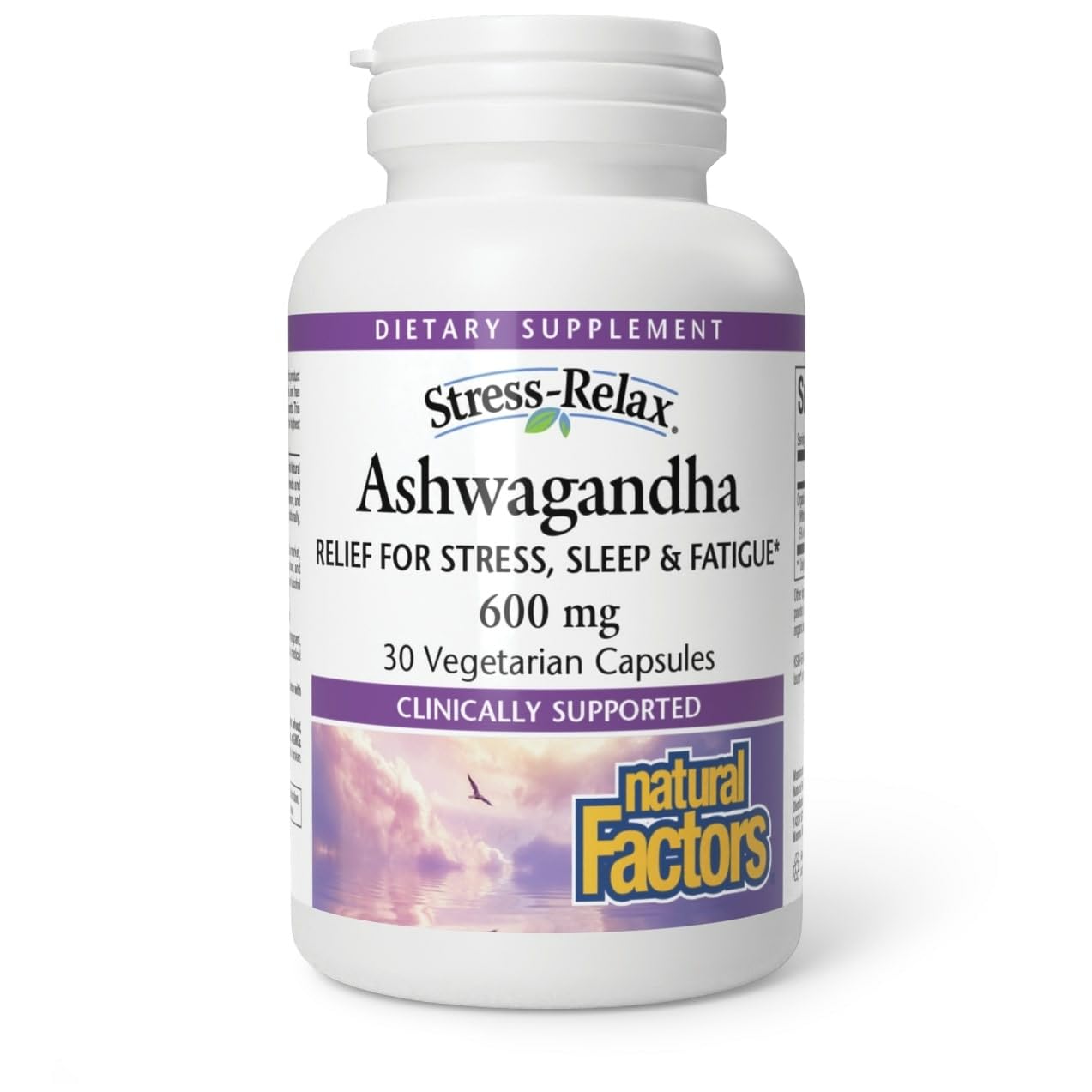 Natural Factors Stress-Relax, Ashwagandha, Sensoril, 60 Vegetarian Capsules