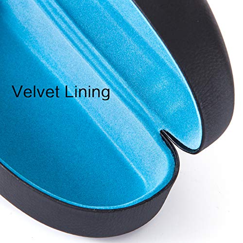 Image of TRIUMPH VISION Sunglasses Case Hard Shell Glasses Case Eyewear Eyeglasses | Sunglass Eyeglass Hard Case for Women and Men Metal PU Leather Lined Storage with Microfiber Cleaning Cloth Protection