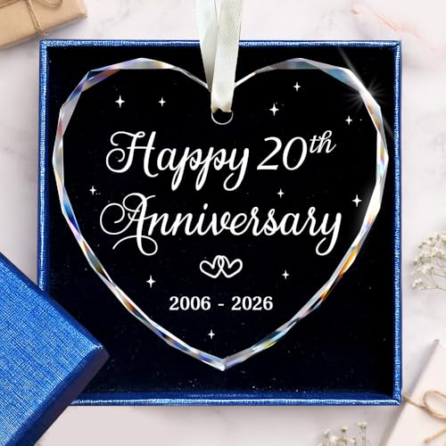 BSQUIELE Happy 20th Anniversary Ornament 2026 - Ornament for 20th Anniversary - 20th...