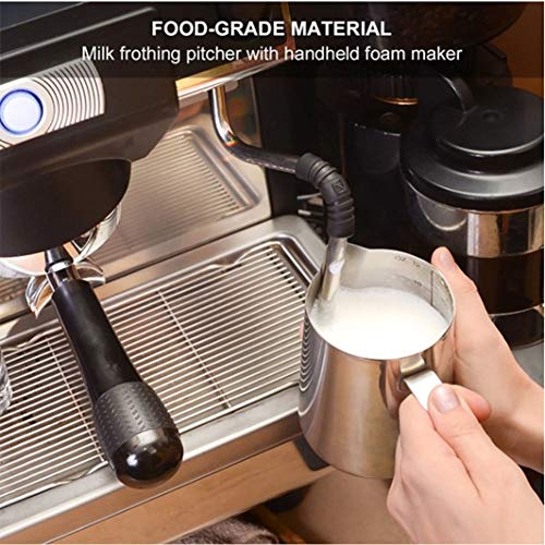 Milchkännchen, Blufied Milk Pitcher 350ml / 12 fl.oz.Milchkanne aus Edelstahl, perfekt für Espressomaschinen… – Bild 3