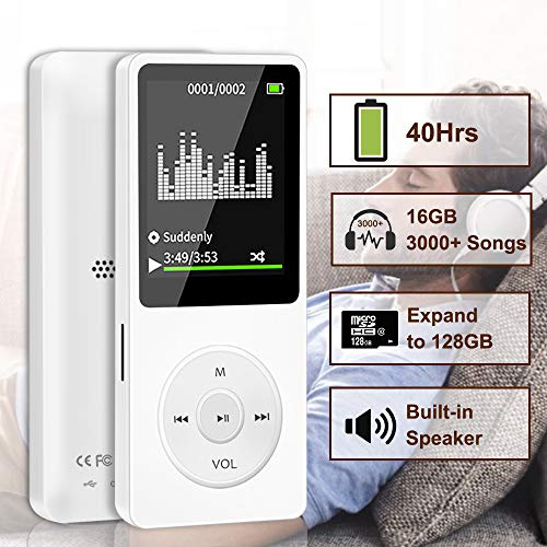 MP3 Player, Aigital HiFi MP3 Music Player with Speaker, Built-in 16GB Memory and Up to 128GB Expanded, Economic Multifunctional Portable Music Adapter with Earphones, Video/FM Radio/Voice Recorder - Thumbnail 2