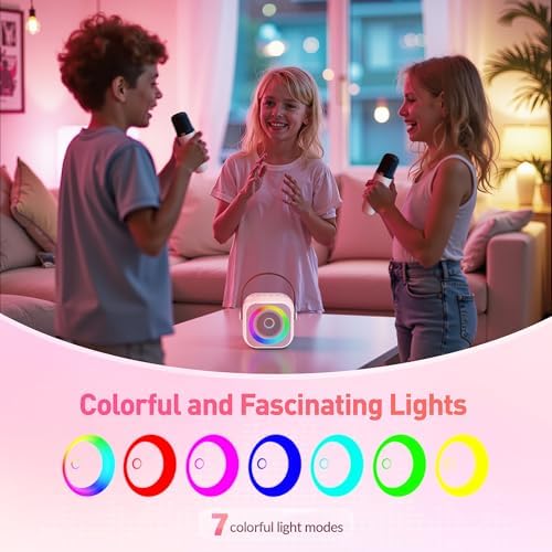 BEILIHART K29-L Karaoke Machine (Pink, 2 Channels, Aux Connector, Portable Karaoke System) - View 8