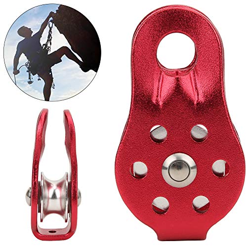 Polia de escalada de metal ao ar livre, polia única de escalada, recreação para esportes industriais