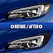 Headlight Tint compatible with 2015-2022 Subaru WRX/STI, glossy black smoke vinyl reflector amber delete overlay kit