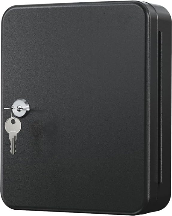 Unibos | Combination Key Cabinet - Key Box Wall Mounted - Storage for up to 20 keys | Key Tags Included