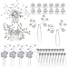 inSowni 40 Pack Bridal Wedding Hair Side Combs+U Shaped Hair Pins Clips Pieces Barrettes Jewelry Rhinestone Pearl Flower Accessories for Women Brides Girls