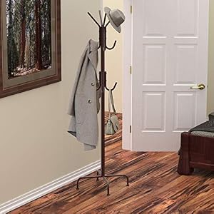 Simple Houseware Standing Coat and Hat Hanger Organizer Rack Bronze