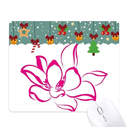 Tapis de souris en caoutchouc fleur de lotus rose pour jeu sur PC portable
