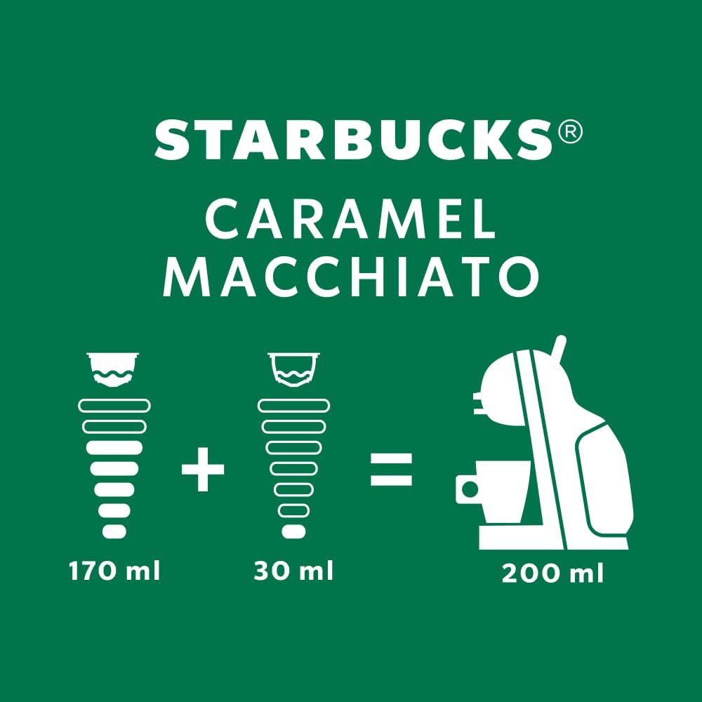 Café com Leite em Cápsula Caramel Macchiato Starbucks Caixa 106,5g 10 Unidades