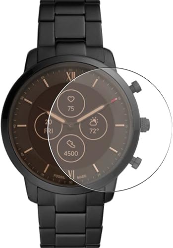 Paquete de 3 protectores de pantalla de vidrio templado, compatible con FOSSIL NEUTRA HYBRID HR de 1.772 in Smart Watch Smartwatch Protectores Guard