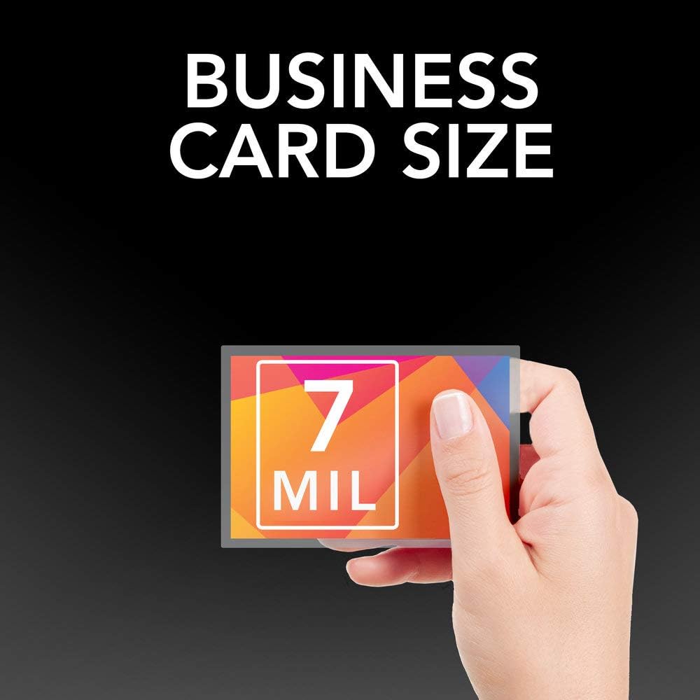 GBC Laminating Sheets, Thermal Laminating Pouches, Business Card Size, 7 Mil, HeatSeal UltraClear, 100 Pack (3300371)