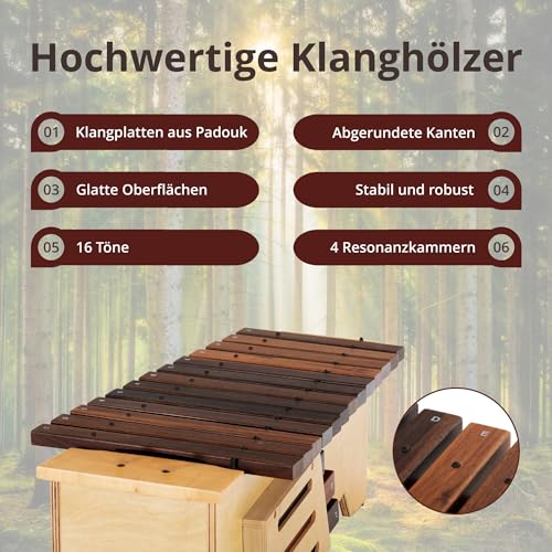 Xylophon Classic Cantabile AX-1600NG Alt – 16 Töne in C-Dur