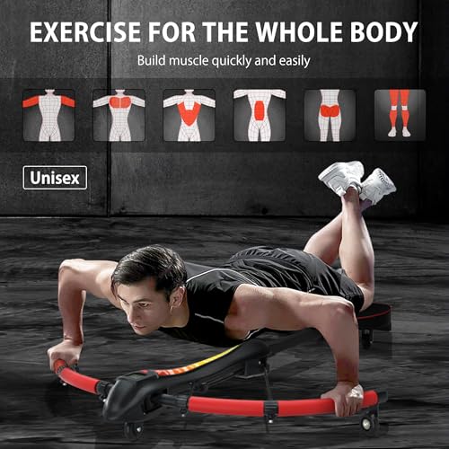 VIVITORY 4-in-1 Multi-Functional Rowing Machine AB Workout Machine, Core & Abdominal Trainers, Adjustable Dragonfly Machine, Strength Training Full Body Workout, Home Gym Fitness Equipment