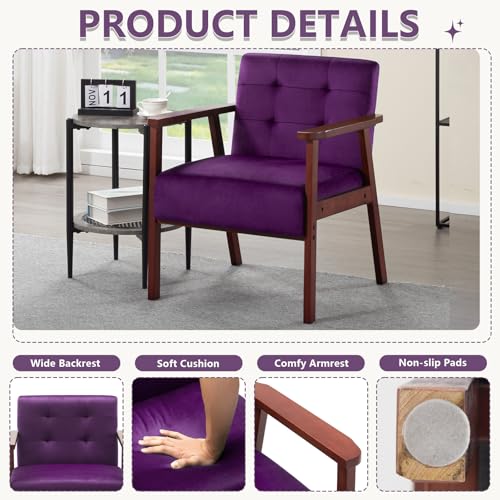 Sillón Plegable Polipiel Morado miniatura 4