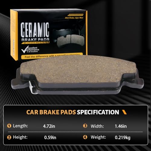 Image of D922 Front Ceramic Brake Pads Kit Fit For Cadillac CTS 2003-2007, For Cadillac STS 2005-2011, For Pontiac Grand Prix 2005-2008
