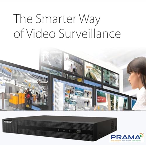 Image of PRAMA PT-NR1A04-Q1 4 Channel 4MP Network Video Recorder with H.265+ Compression, Full HD HDMI & VGA Output, Smart Detection Features,1 SATA Port Supports HDD up to 6TB.