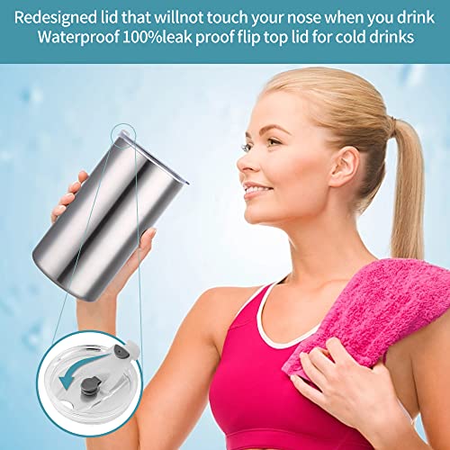 Befoy Double Wall Metal Coffee Straw Tumbler Stainless Steel Leakproof Coffee Cup Cleaner | Reusable Travel Mug For Hot And Cold Beverages (Silver) #TOP7