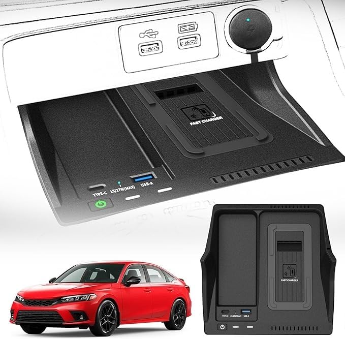 Wireless Car Charger For 11th Gen Civic 2021 2023 15w Desertcart