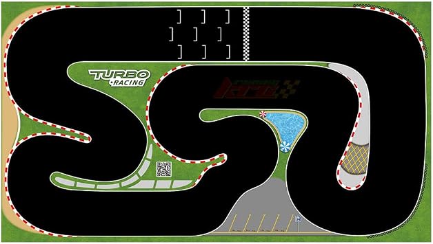 Grehge acing Portable Rubber Mat 176 RC Mini Car Track Race for Table Racing