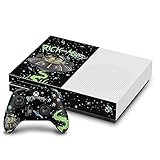 Head Case Designs 公式ライセンス リック・アンド・モーティ スペースクルーザー グラフィック ビニールステッカー ゲーム用スキンデカールカバー Xbox One Sコンソールとコントローラーバンドルに対応